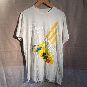 Bleach Dyed Team USA Olympic Hockey T-Shirt L